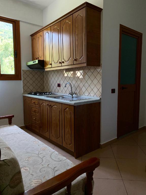 Kuchyň nebo kuchyňský kout v ubytování Hotel AlbSin