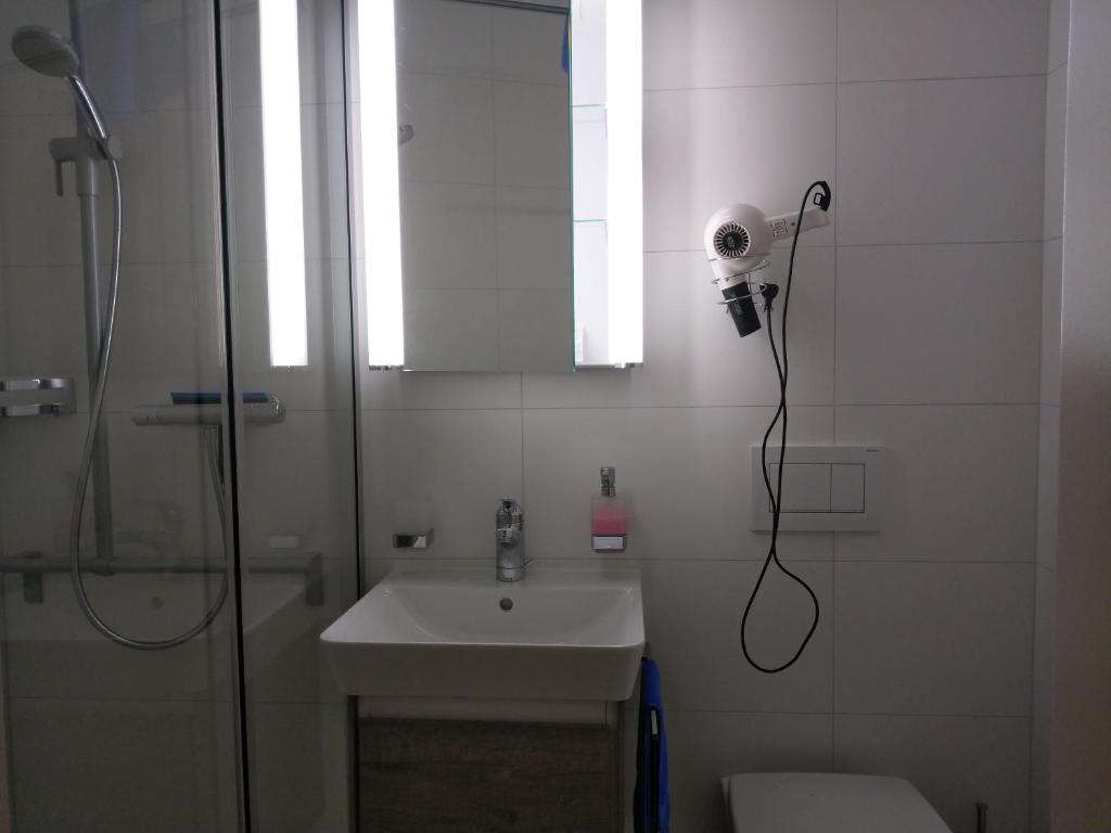 Koupelna v ubytování Haus Viktoria C