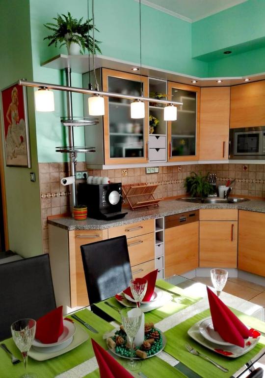 Kuchyň nebo kuchyňský kout v ubytování Apartment Villa Frank