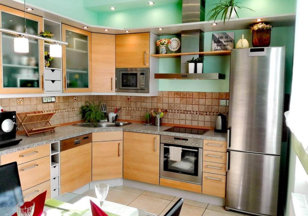 Kuchyň nebo kuchyňský kout v ubytování Apartment Villa Frank