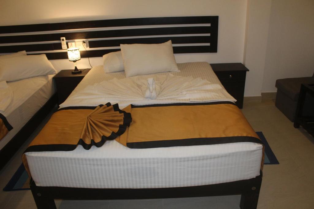 Postel nebo postele na pokoji v ubytování Hotel Senora