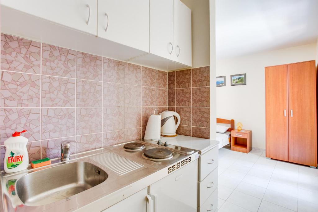 Kuchyň nebo kuchyňský kout v ubytování Villa Dionis
