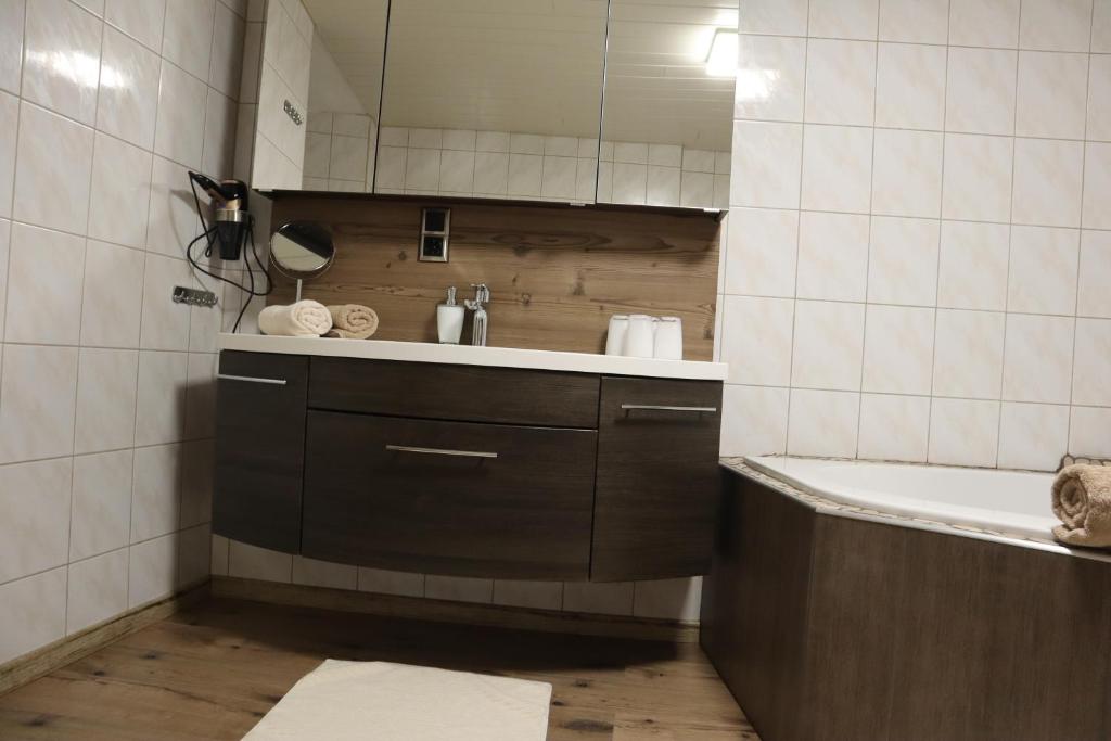 Koupelna v ubytování Ferienwohnung Lenz