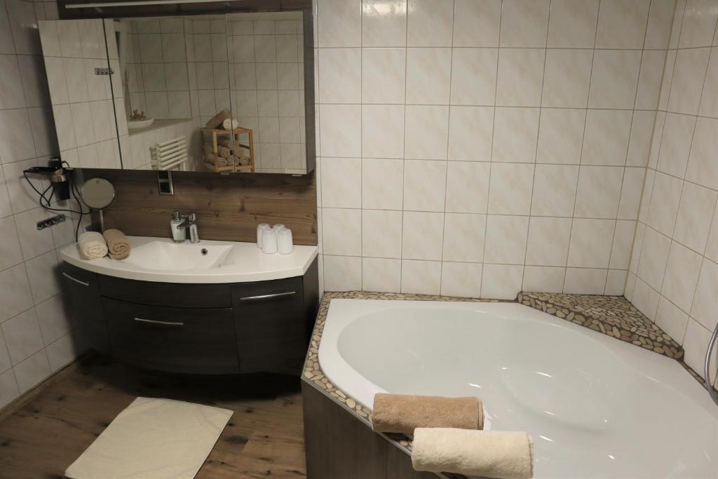 Koupelna v ubytování Ferienwohnung Lenz