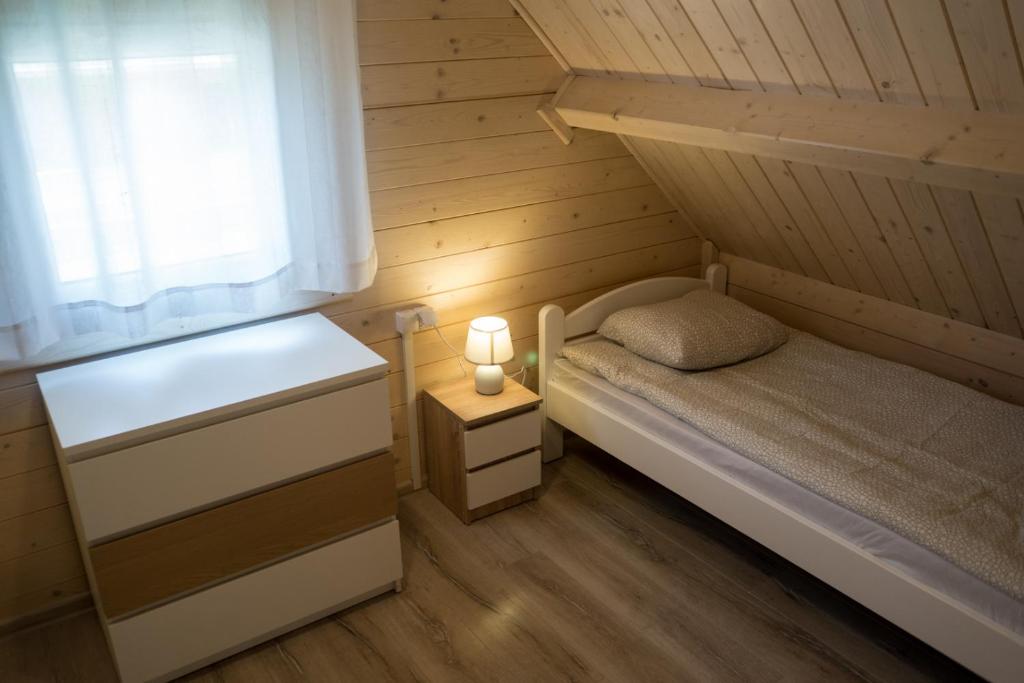 Postel nebo postele na pokoji v ubytování Te Domki