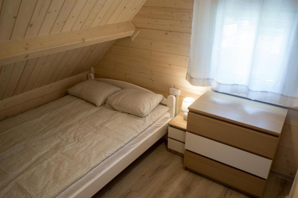 Postel nebo postele na pokoji v ubytování Te Domki