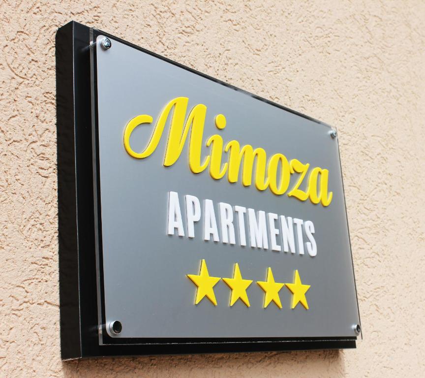 Certifikát, hodnocení, plakát nebo jiný dokument vystavený v ubytování Mimoza Apartments