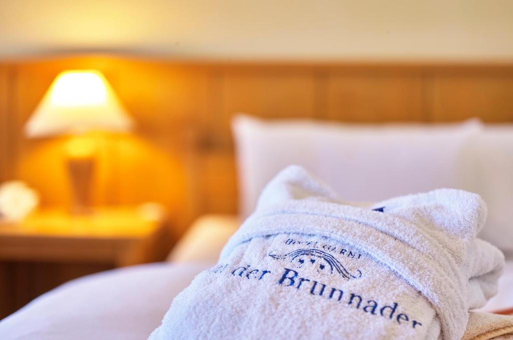 Postel nebo postele na pokoji v ubytování Hotel An der Brunnader - Die Therme befindet sich 4 Geh-Minuten entfernt