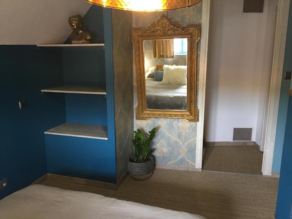 Postel nebo postele na pokoji v ubytování Gite L'Atelier