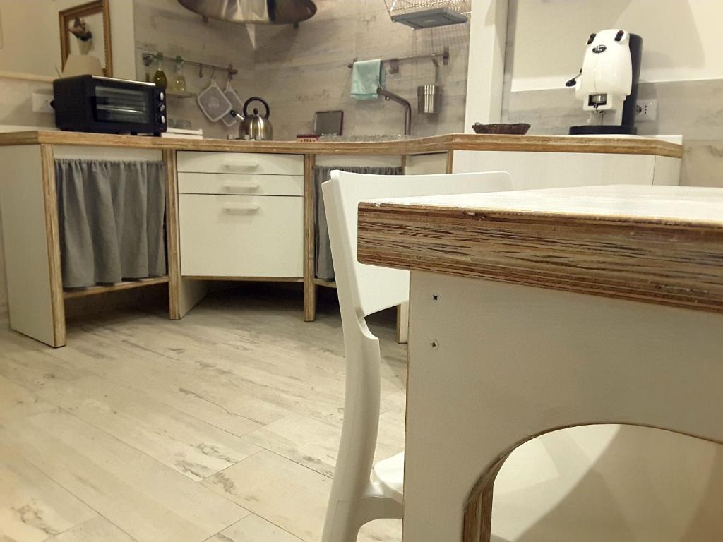 Kuchyň nebo kuchyňský kout v ubytování SASSO BIANCO