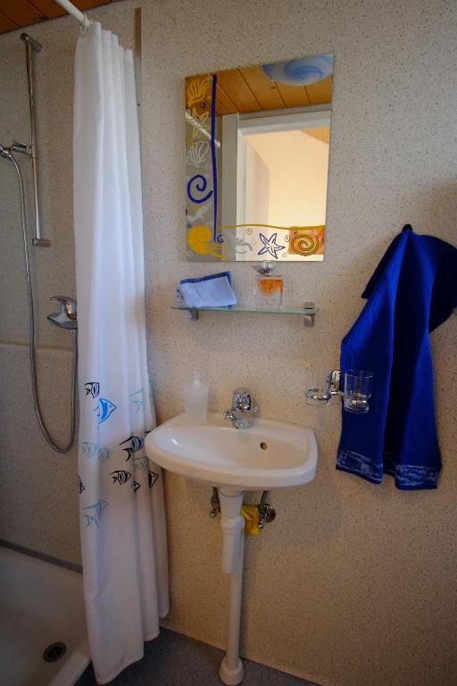 Koupelna v ubytování Ferienzimmer Zülli