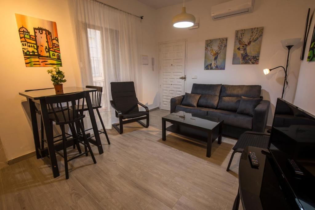 Posezení v ubytování Apartamentos Cáceres Turístico