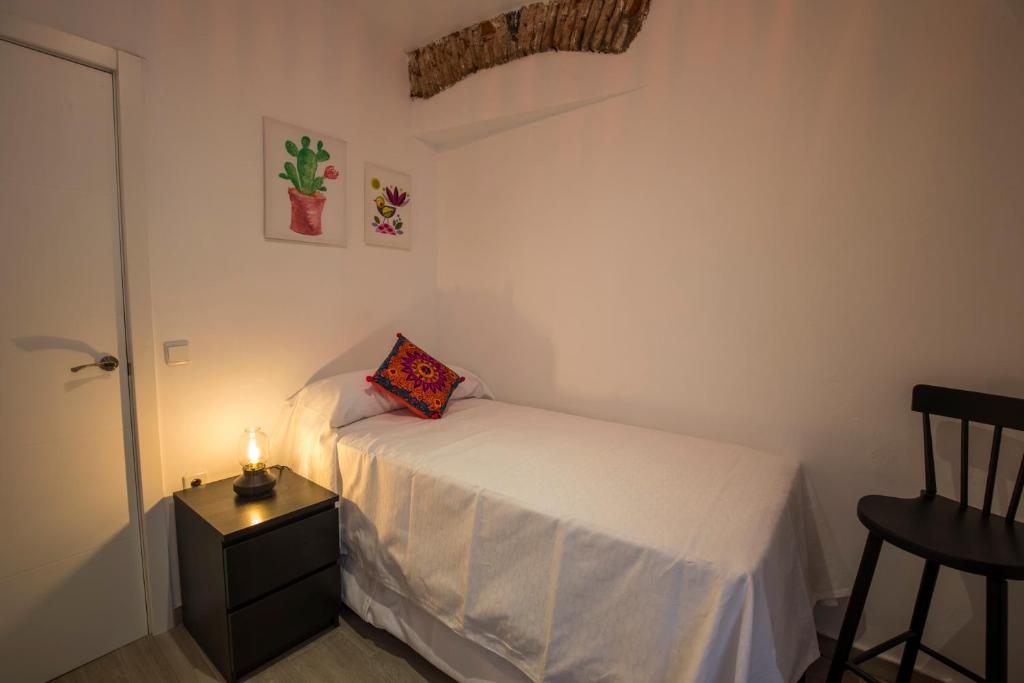 Postel nebo postele na pokoji v ubytování Apartamentos Cáceres Turístico