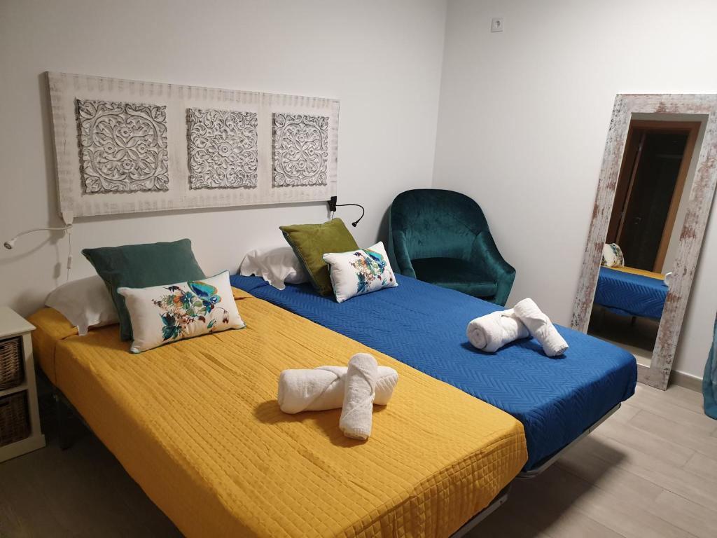 Krevet ili kreveti u jedinici u okviru objekta Lisbon Hostel Terminal 4