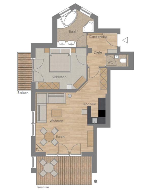 The floor plan of Alpenvital Tirol Appartements