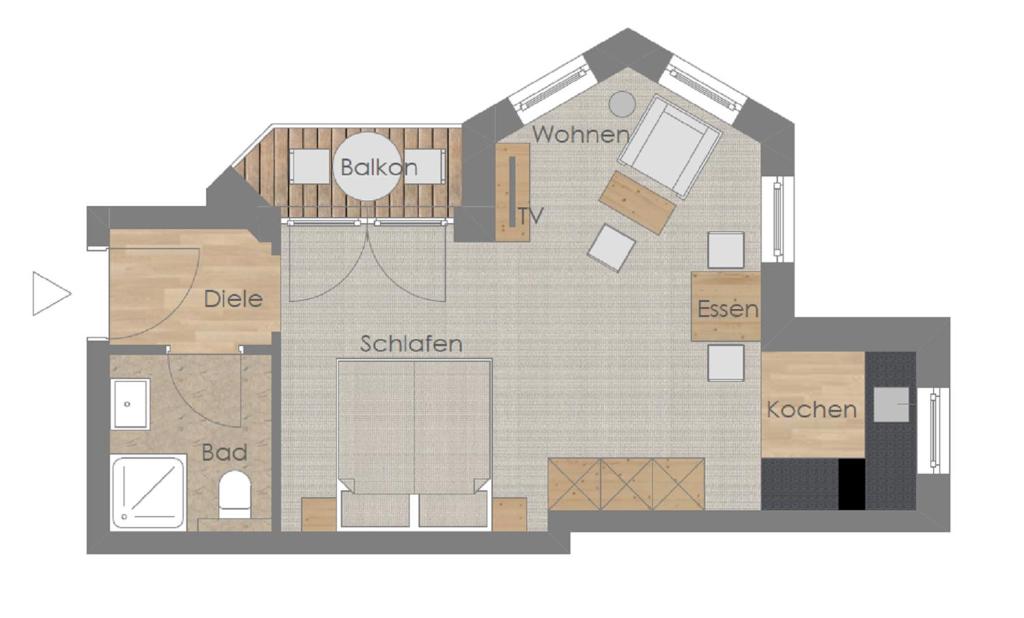 The floor plan of Alpenvital Tirol Appartements
