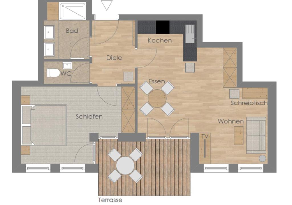 The floor plan of Alpenvital Tirol Appartements