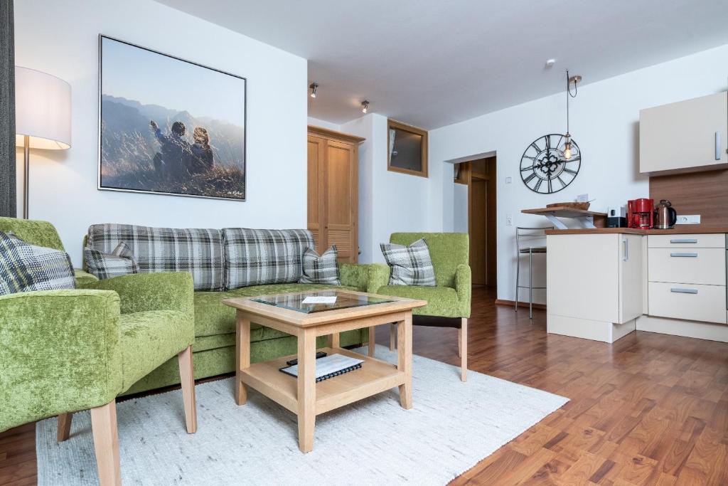 A kitchen or kitchenette at Alpenvital Tirol Appartements