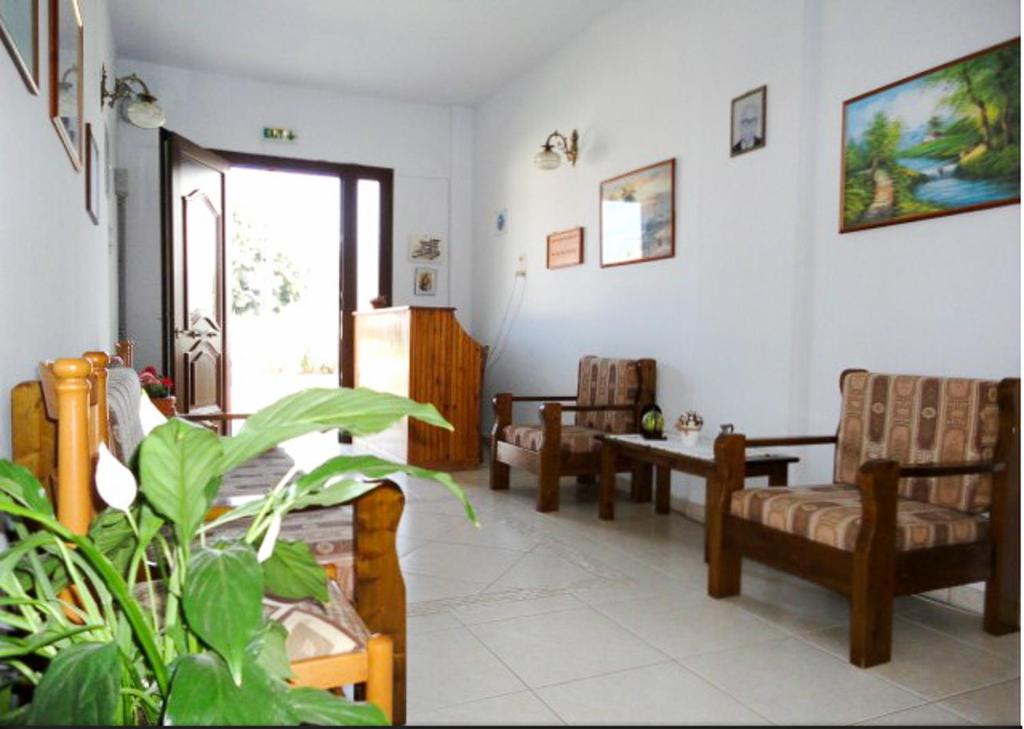 Posezení v ubytování Pantelis Rooms Skopelos