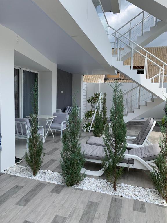 Balkón nebo terasa v ubytování Zigzag