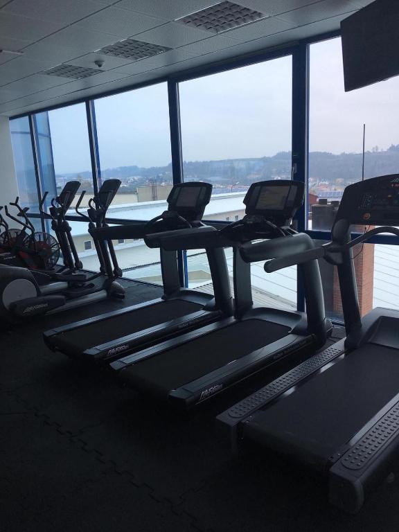 Fitness centrum a/nebo fitness zařízení v ubytování OC Panorama