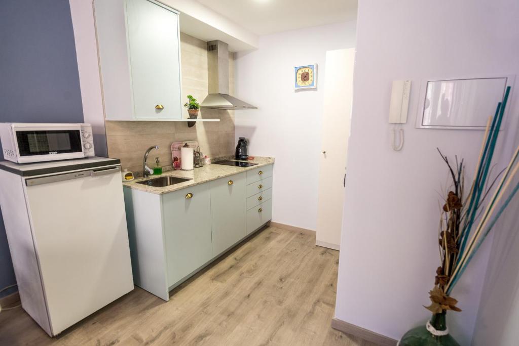 Kuchyň nebo kuchyňský kout v ubytování Apartamento Las Suertes