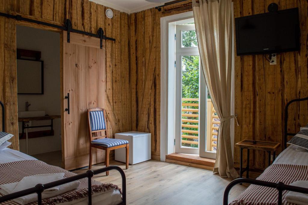 Postel nebo postele na pokoji v ubytování Taevas Külalistemaja