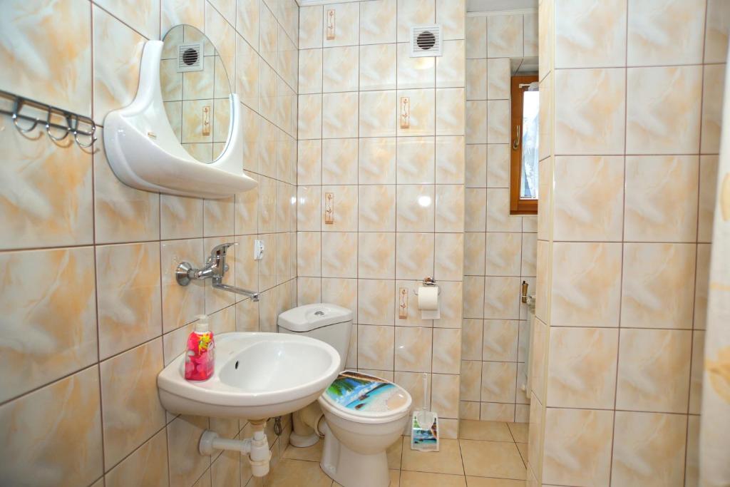 Koupelna v ubytování Pod Gorcami