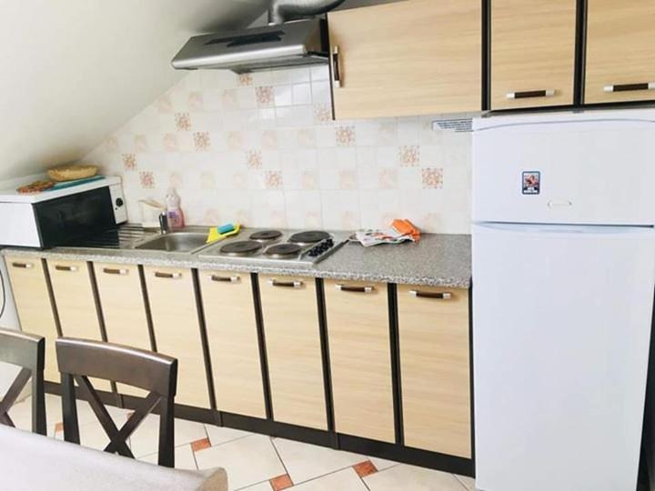 Kuchyň nebo kuchyňský kout v ubytování Apartmani Djura