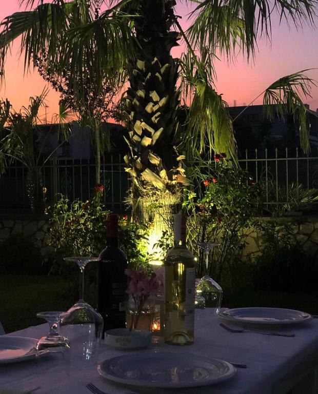 A garden outside Hotel Athina