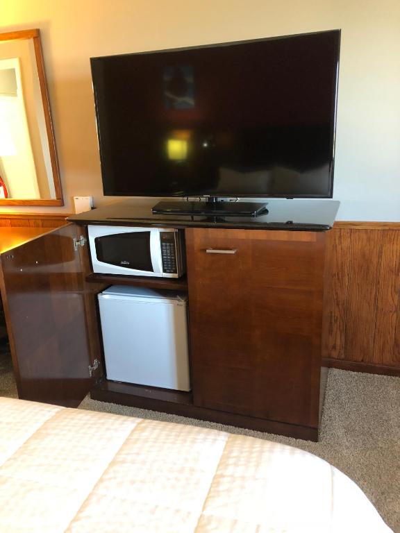 Kuchyň nebo kuchyňský kout v ubytování Viking Motel