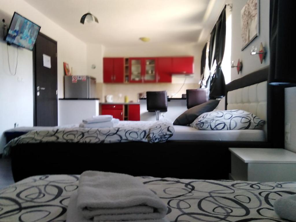 Posteľ alebo postele v izbe v ubytovaní Guest House First Stop