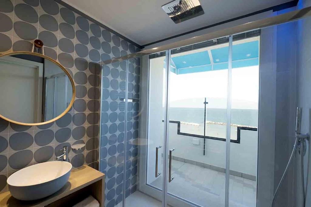 Koupelna v ubytování Hotel Baia
