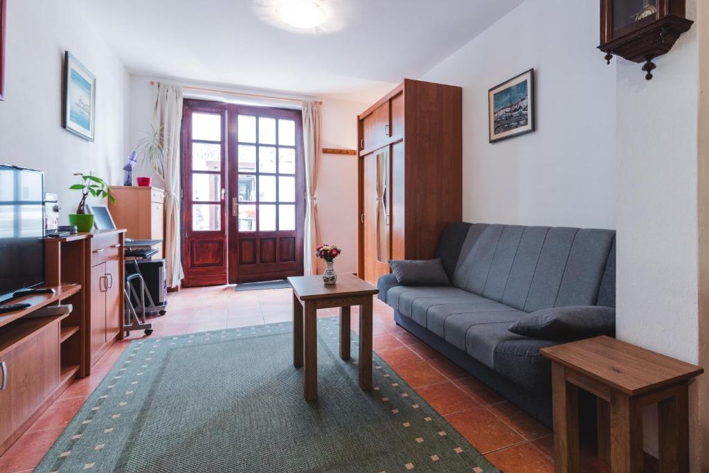 TV a/nebo společenská místnost v ubytování Apartments Pri Mari
