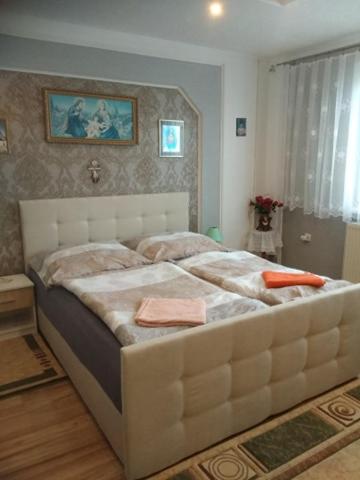 Postel nebo postele na pokoji v ubytování Ubytovanie u Vlasty