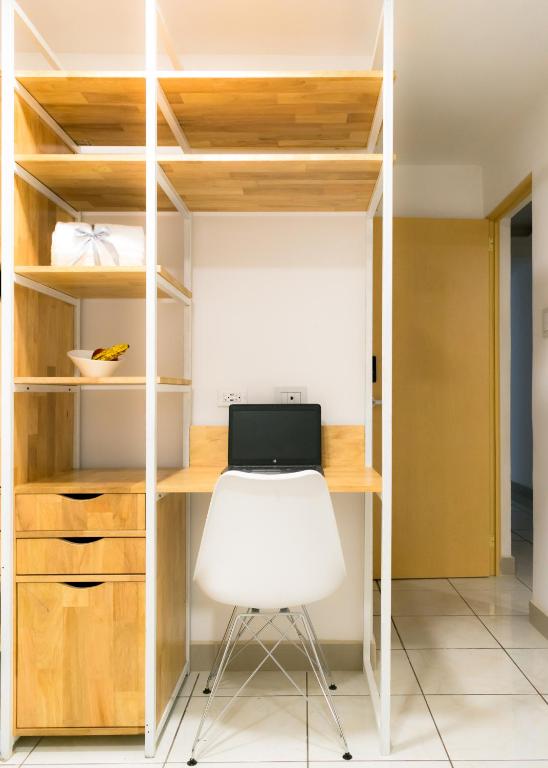 Kuchyň nebo kuchyňský kout v ubytování Apartments and Rooms Distecon