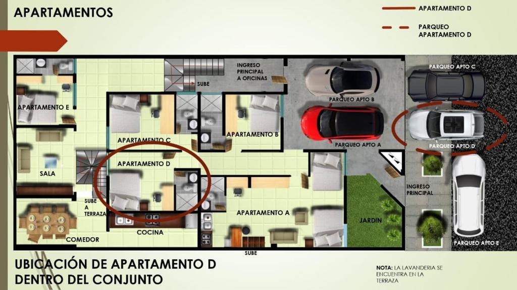 Půdorys ubytování Apartments and Rooms Distecon