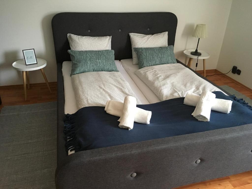 Postel nebo postele na pokoji v ubytování Babérsom apartman