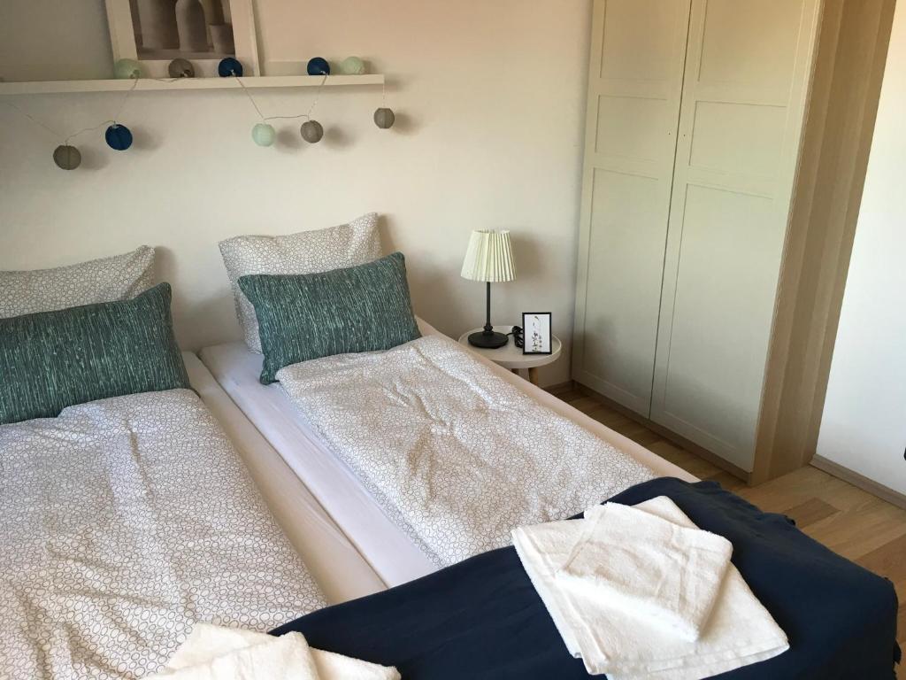 Postel nebo postele na pokoji v ubytování Babérsom apartman