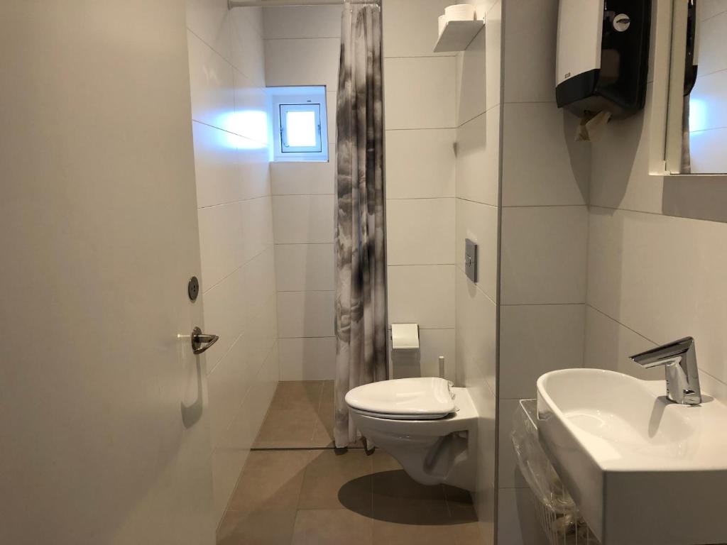 Koupelna v ubytování Hotel VANDret