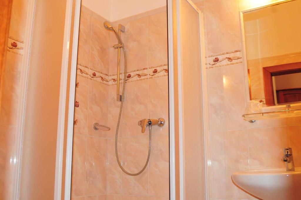 Koupelna v ubytování Hotel Pegas Brno