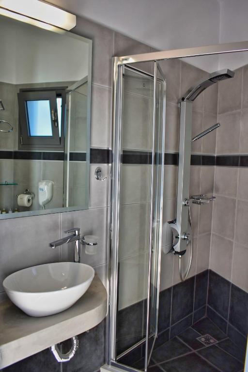 Koupelna v ubytování Dardiza Boutique Hotel
