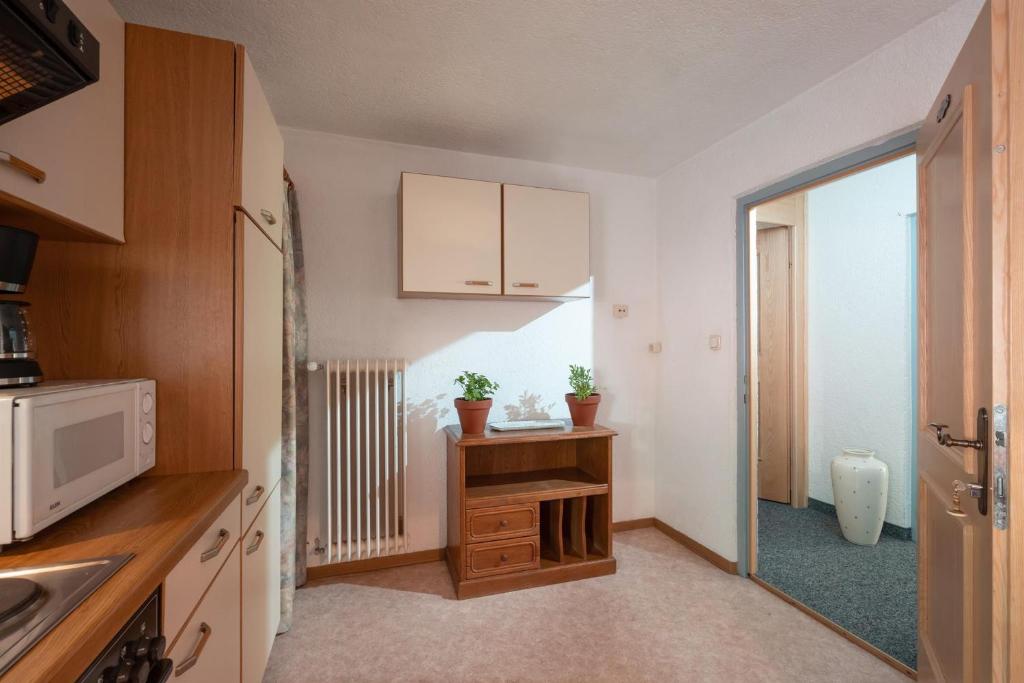 Kuchyň nebo kuchyňský kout v ubytování Gästeheim Auwitsch
