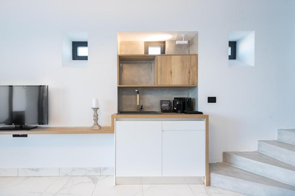 Kuchyň nebo kuchyňský kout v ubytování Karat Suites