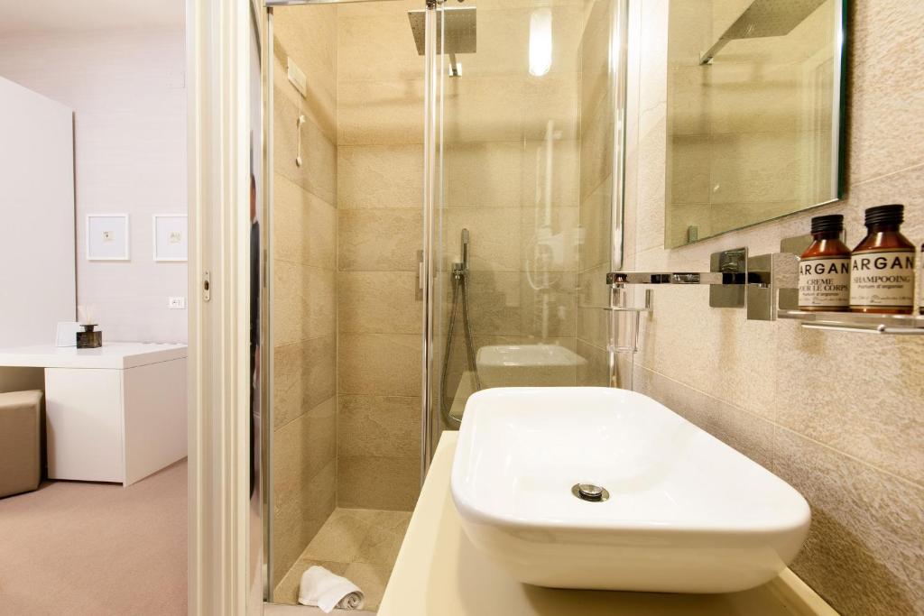 Koupelna v ubytování B&B Blanc