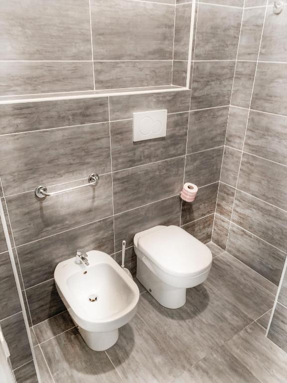Koupelna v ubytování Hotel President's
