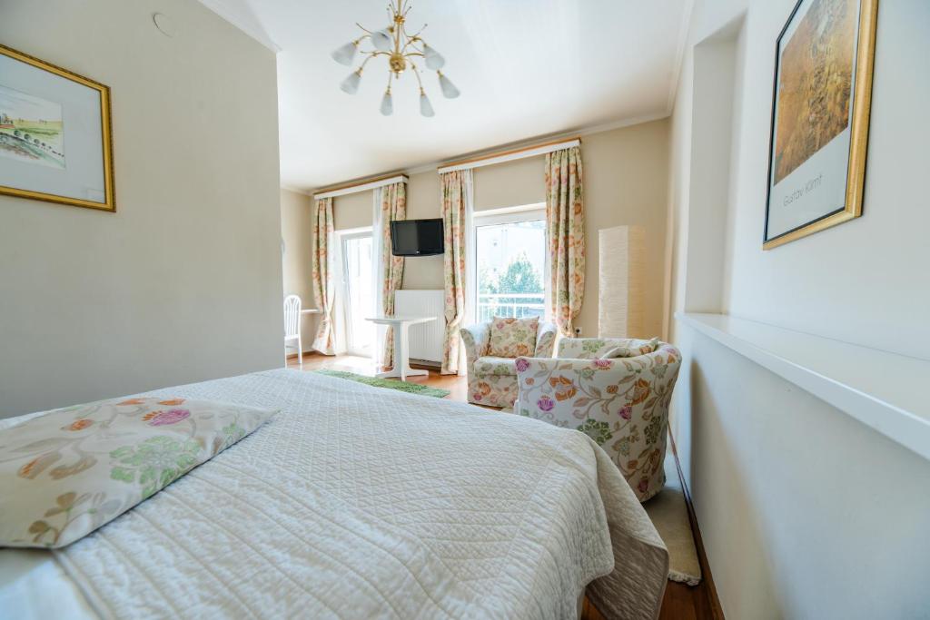 Voodi või voodid majutusasutuse Hotel St. Hubertushof toas