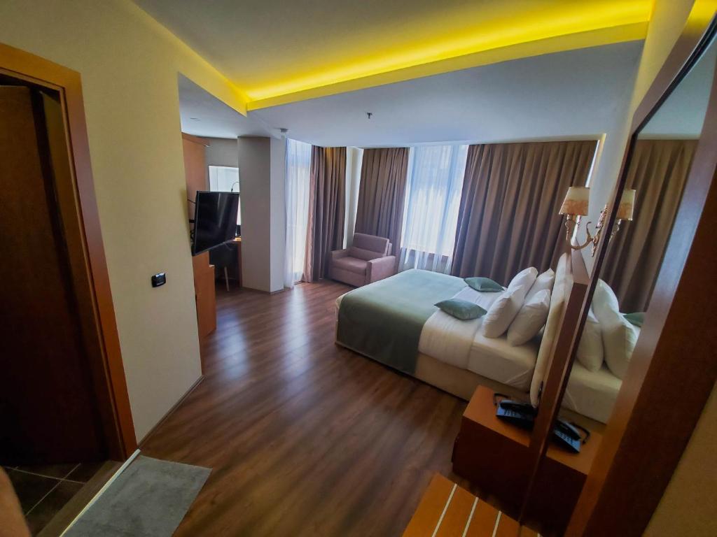 Postel nebo postele na pokoji v ubytování Albanopolis Hotel