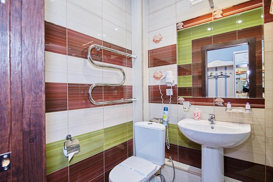 Koupelna v ubytování Hotel Chalpan
