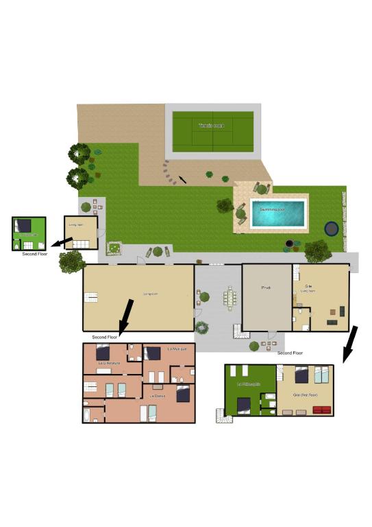 Půdorys ubytování Villa Mas